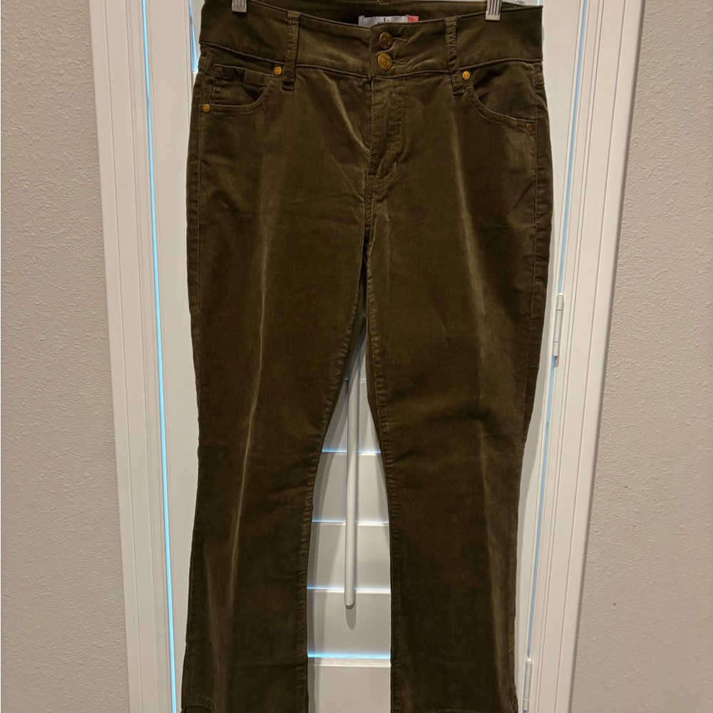 CAbi High Low Crop Flare Jeans